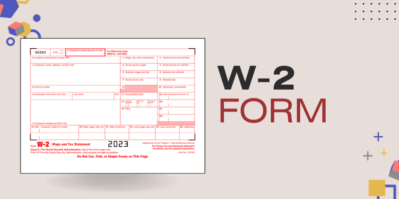 The blank W-2 tax form for print